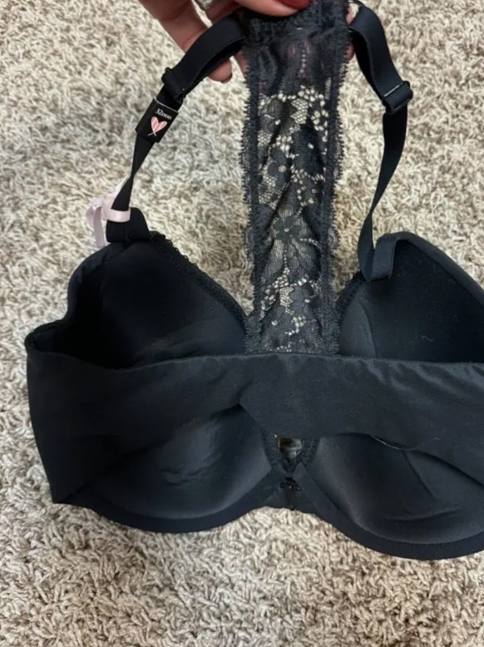 Victoria's Secret Black Lace Racerback Bra